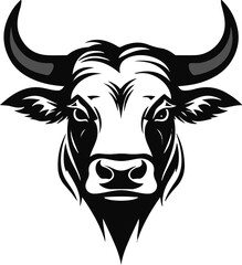 bull logo on white background