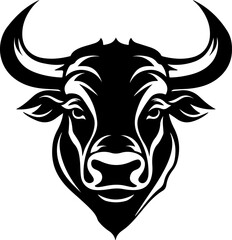 bull logo on white background