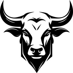bull logo on white background