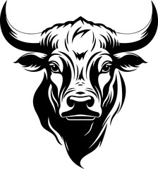 bull logo on white background