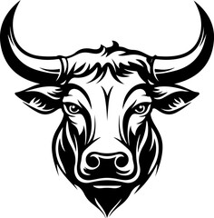 bull logo on white background