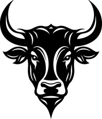 bull logo on white background