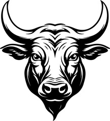 bull logo on white background