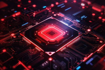 Fototapeta premium processor computer glow technology