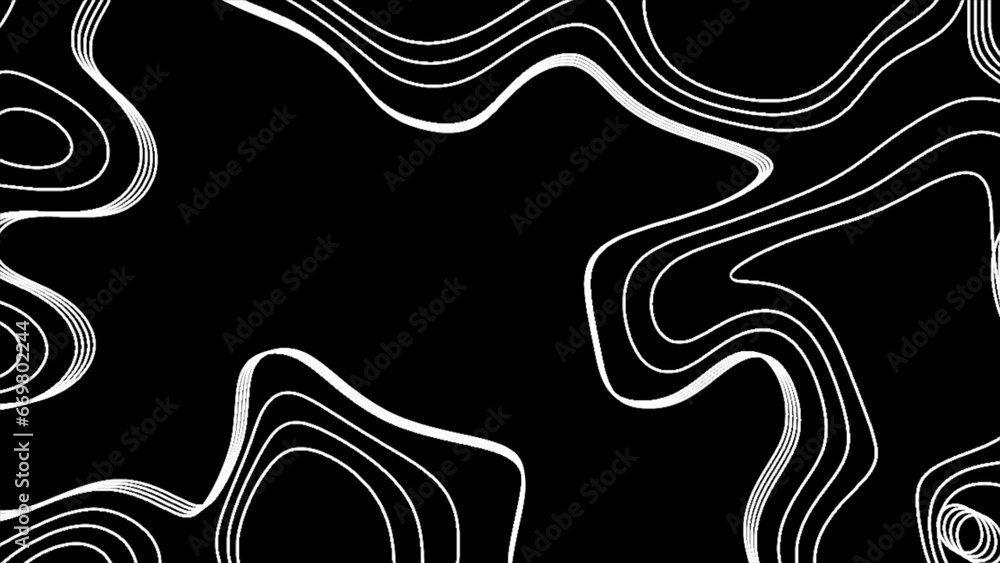 Poster abstract terrain map background. abstract wavy topographic map. abstract wavy and curved lines backg
