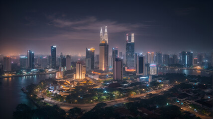 Jakarta Indonesia building city enviroment in the night beautifull 4