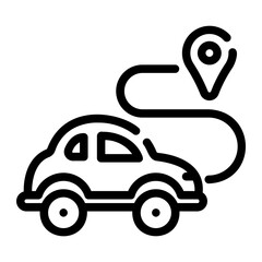 Fototapeta premium route Line Icon