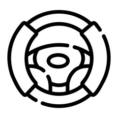sterring wheel Line Icon © Barudak Lier