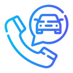 phone call Line Gradient Icon
