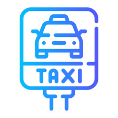 Obraz premium taxi signal Line Gradient Icon