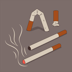 set of cigarettes
