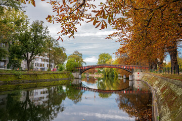 Fototapeta premium Hiroshimasteg Bridge view in Berlin