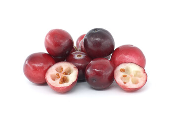 Delightful assortment of red fresh cranberries