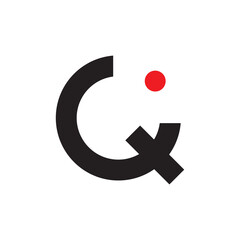 CQ letter logo design vector