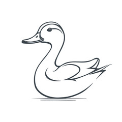 Duck symbolizing art design stock illustration
