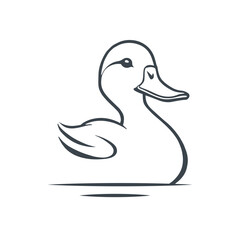 Duck symbolizing art design stock illustration