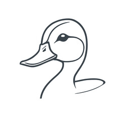 Duck symbolizing art design stock illustration