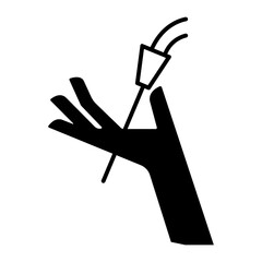 Doctor Blades Can Cut Black Icon,Vector Illustration, Isolate On White Background Label. EPS10