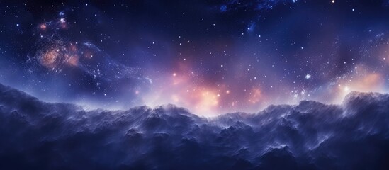 Colorful high definition starry night sky outer space background