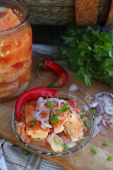 Varnished polypore, Ganoderma lucidum, pickled