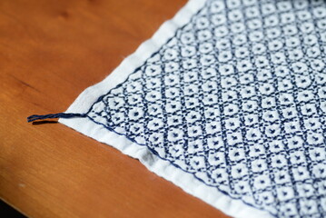 Traditional Japanese hand embroidery stitches.