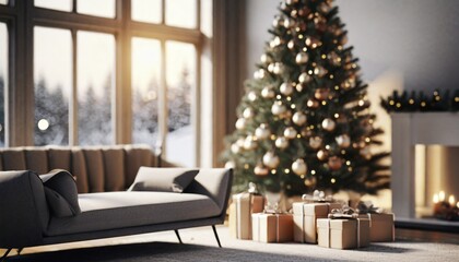 Árbol de navidad en una habitación