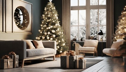 Árbol de navidad en una habitación