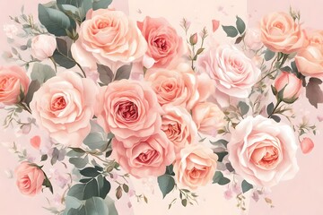 Fototapeta premium bouquet of roses