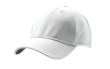 Awesome White Golf Hat 3D Character Isolated on Transparent Background PNG.