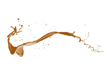 Coffee, chocolate, liquid stains isolated on a transparent background. Royalty high-quality free stock PNG image of Coffee, Tea Stains  spill. Round coffee stain isolated, cafe splash fleck drink, slu