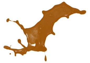 Coffee, chocolate, liquid stains isolated on a transparent background. Royalty high-quality free stock PNG image of Coffee, Tea Stains  spill. Round coffee stain isolated, cafe splash fleck drink, slu