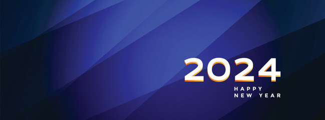 2024 new year Facebook cover - obrazy, fototapety, plakaty