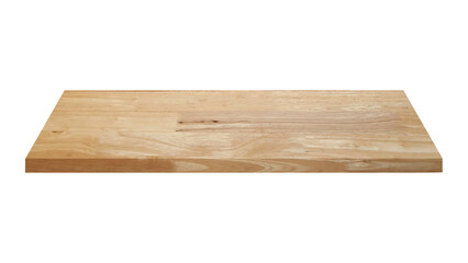 old wood shelves table isolated on transparent background. Png realistic design element.