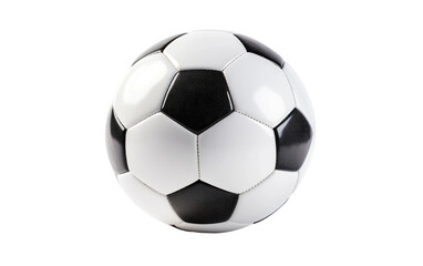 Stunning Soccer Football in Color of White and Black 3D Character Isolated on Transparent Background PNG.