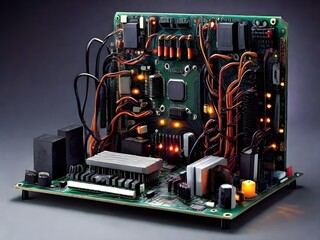 Haunted Circuit Board: Halloween Tech Spectacle Generated by AI