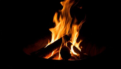 fire in the fireplace