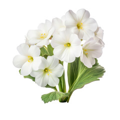 White primrose isolated on transparent background,transparency 