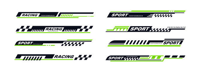 Car stripe element sticker for racing sport vector design
