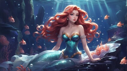 Mermaid in the sea
