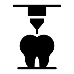 3d printer glyph icon