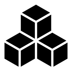 cubes glyph icon
