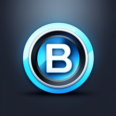 Design a super cool app icon modern clean with a large letter B