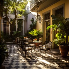 Fototapeta premium street cafe