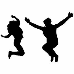silhouette of person jumping