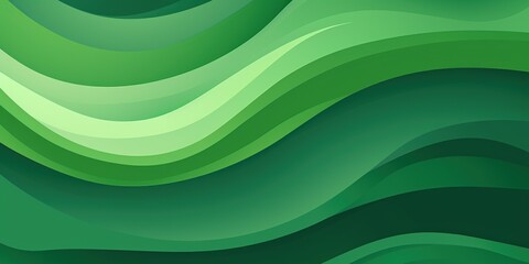 Fototapeta premium Curves and Ripples in Forest Green: An abstract illustration featuring curves and ripples in shades of forest green. The top portion is left blank, ready for your message 