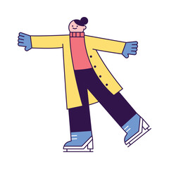 A person who enjoys winter sports. ice skating