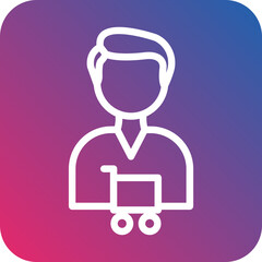 Vector Design Customer Male Icon Style