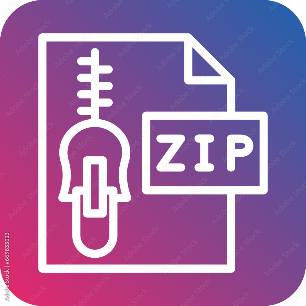 Poster vector design zip file icon style