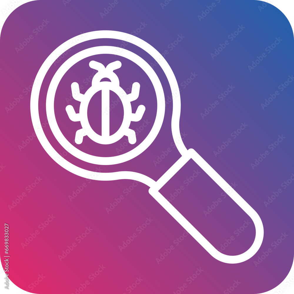 Poster vector design virus scan icon style