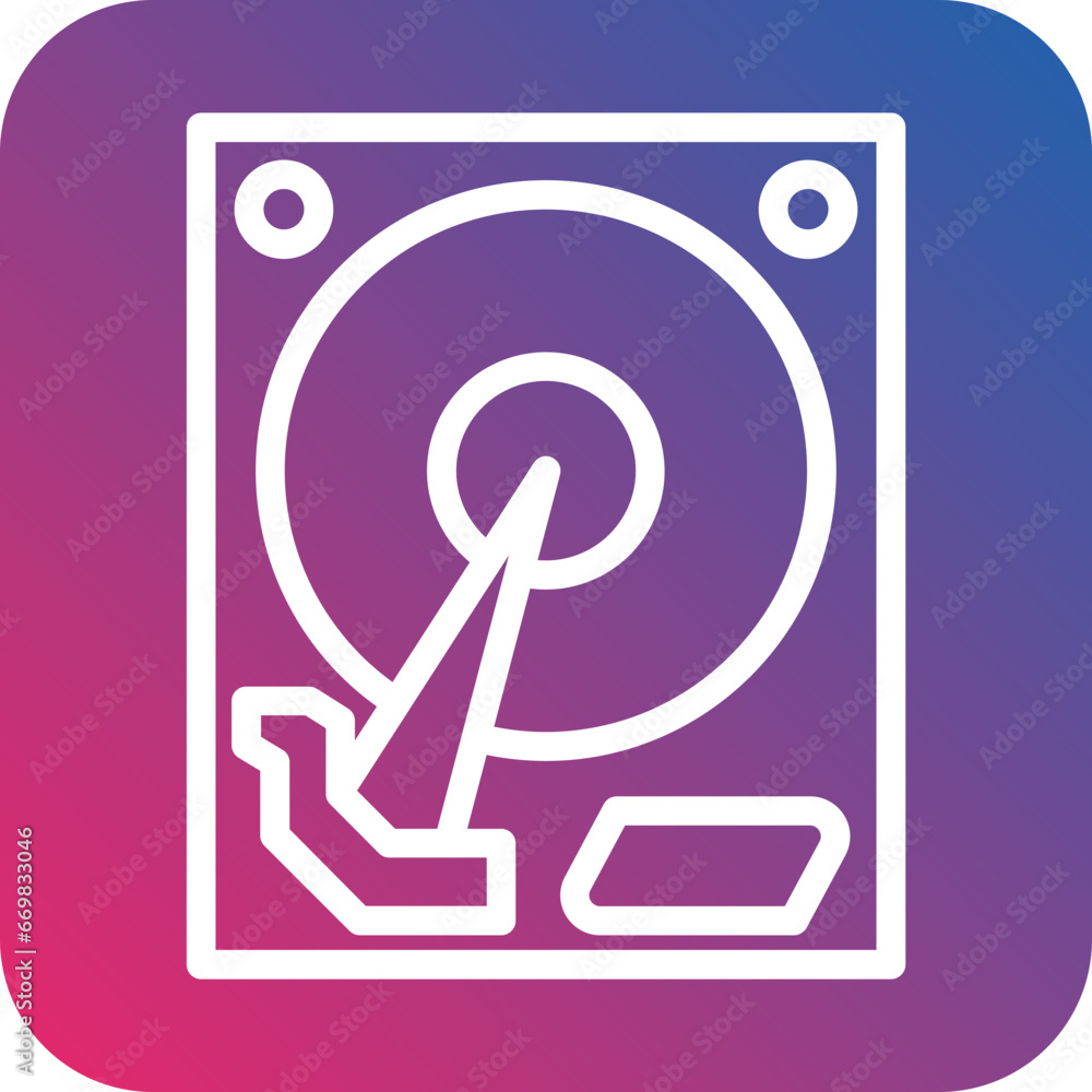 Poster vector design hard disk icon style